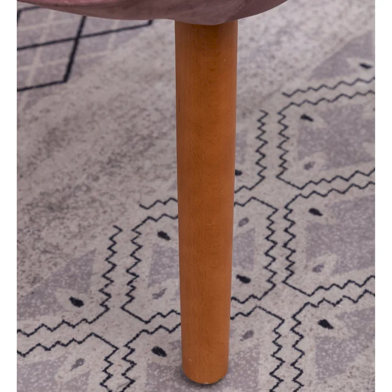 Carson Carrington Aasen Silky Velvet Tufted Accent Chair with Ottoman