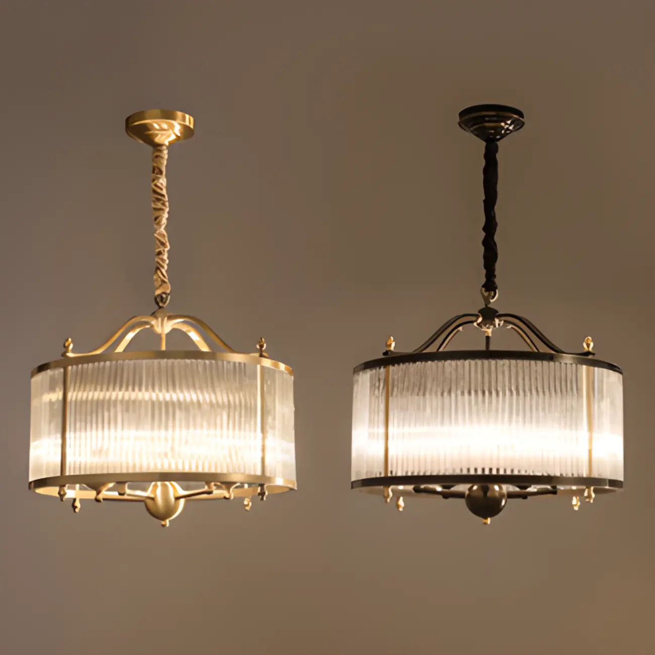 Modern 3-Light Crystal Round Chandelier with Flexible Height