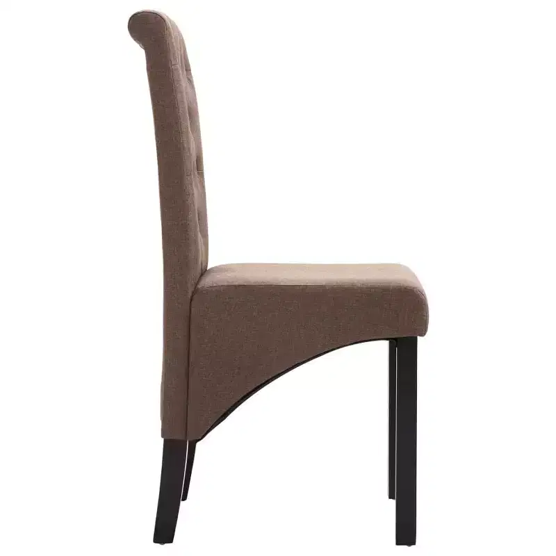 CLIHOME Modern style dining chair, solid wood leg soft cushion fabric kitchen chair(Set of 2)