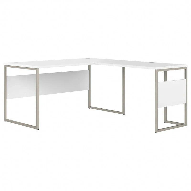 60W x 30D L-Shaped Table Desk with Metal Legs