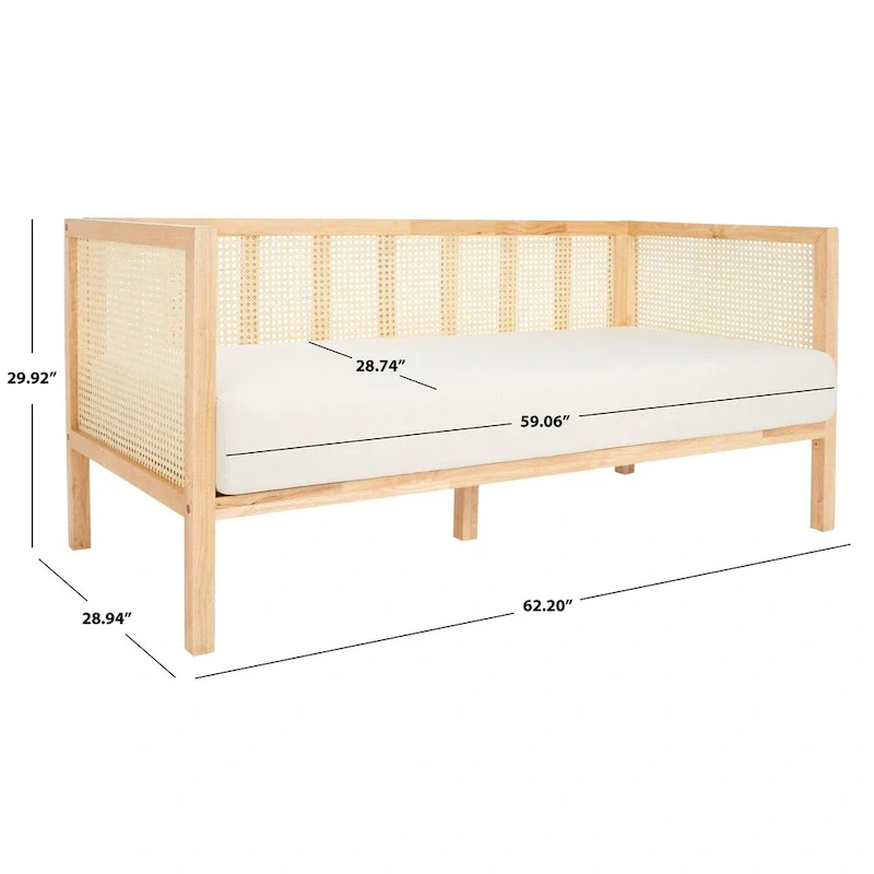 Mandie Rattan Sofa - 29 W x 62 D x 30 H - 29Wx62Dx29H