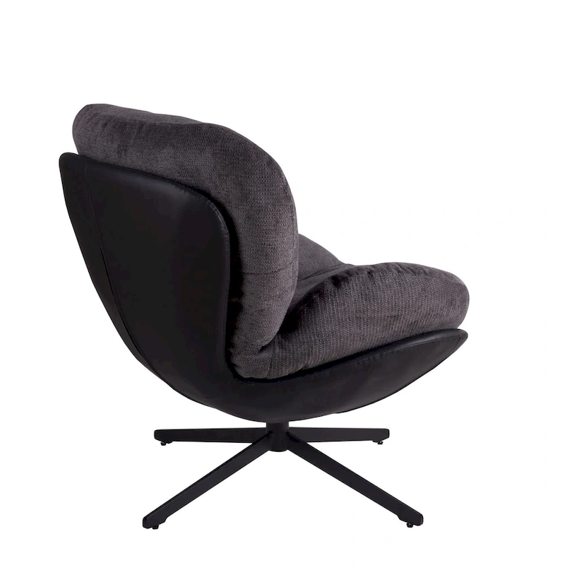 Modern Chenille 360 Swivel Office Chair with Metal Base Frame