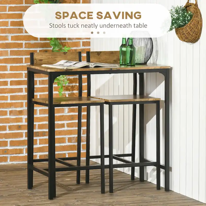 Carbon Loft Padrad Industrial Counter Height 3-piece Dining Set