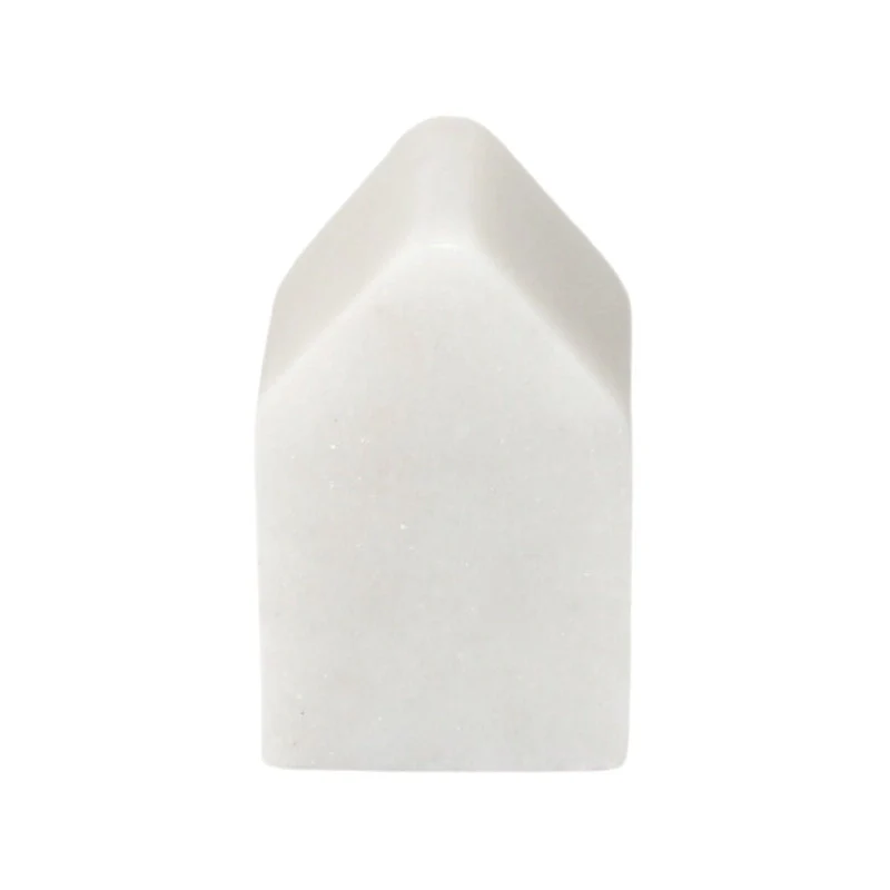 Sm. White Marble Home Object - White