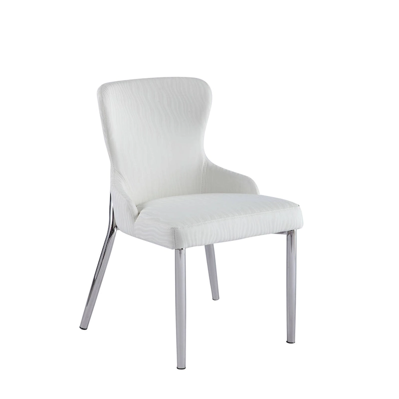 Somette Ema White Wing Back Side Chair (Set of 2)