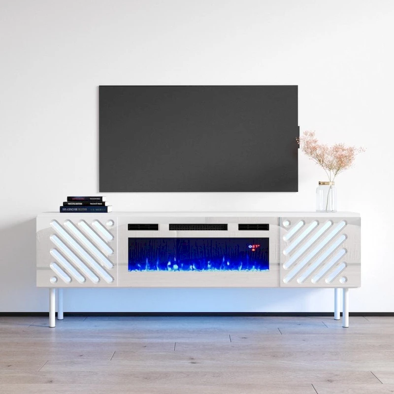 Laser WH-EF Electric Fireplace 63  TV Stand