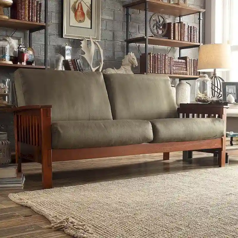 Hills Mission-style Oak Sofa by iNSPIRE Q Classic