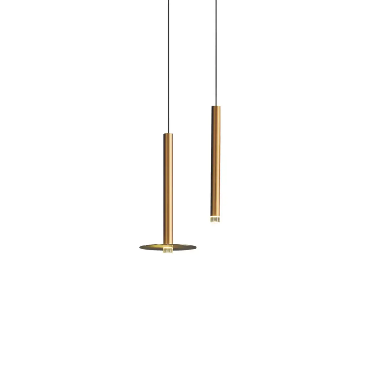 Modern Gold Metal Acrylic Geometry LED Pendant Light