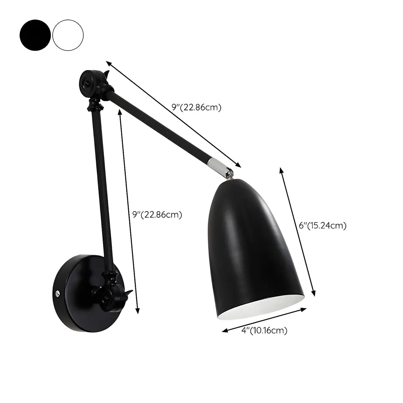 Modern Simple Metal Adjustable Swing Arm Wall Light