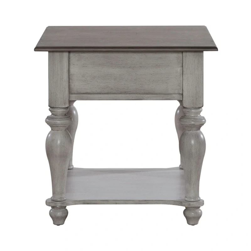 Ocean Isle Antique White & Weathered Pine 3-Piece Cocktail Table Set