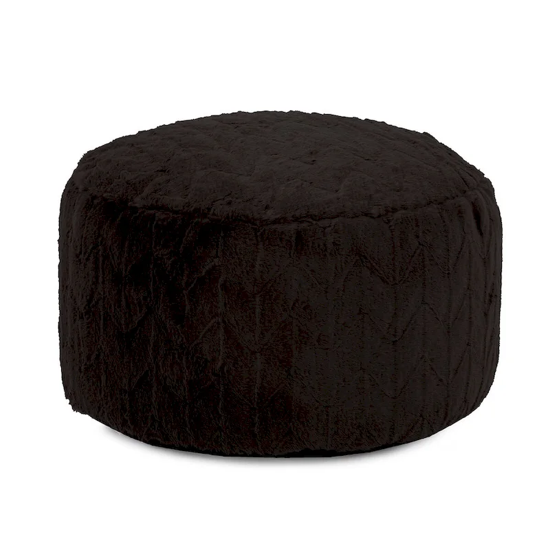 Allan Andrews Foot Pouf Angora Ebony