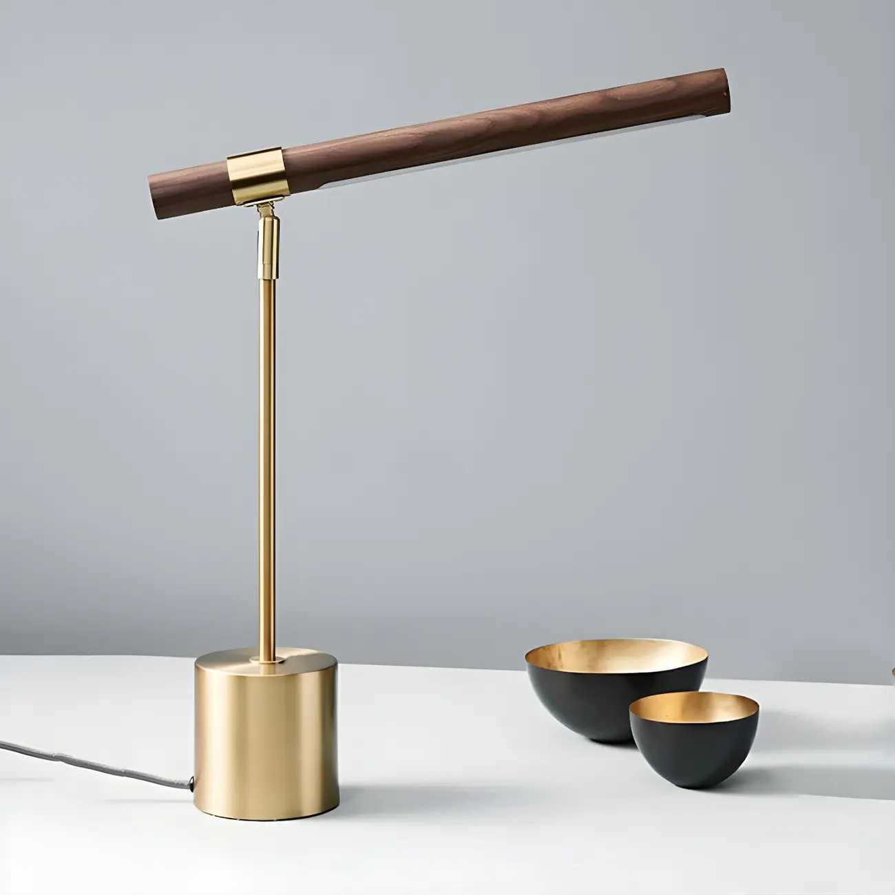 Bedside Modern Linear Gold LED Acrylic Table Lamp Dimmable