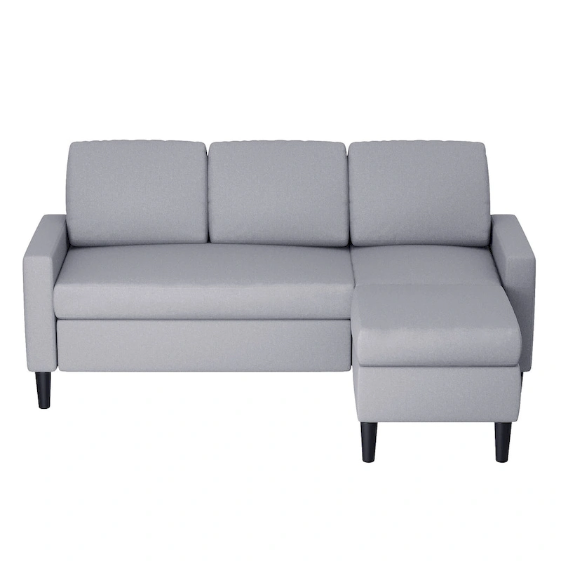 Futzca 74 Convertible Sectional Sofa Couch, Small L-Shaped Sofa