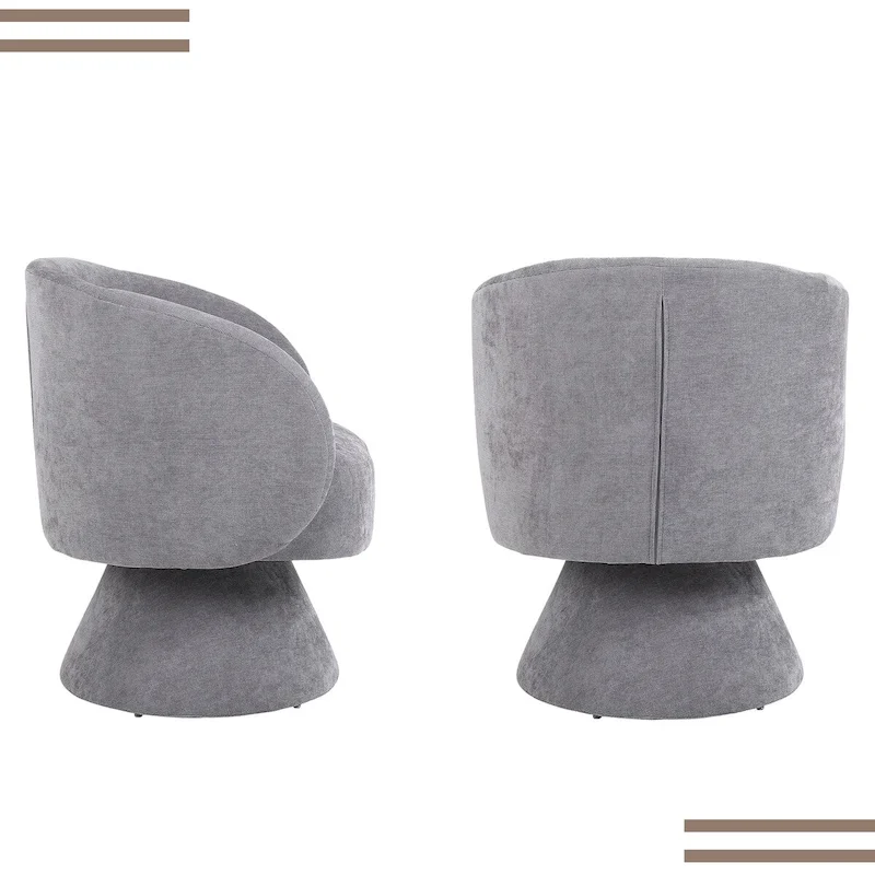 Upholstered Swivel Armchair (Set of 2)