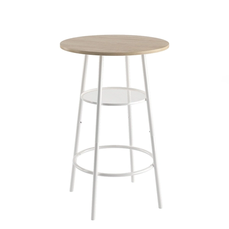 CUSchoice Stylish Bar Table Set With 2 Stools and Partition Included - 24*24*35.5(inch)