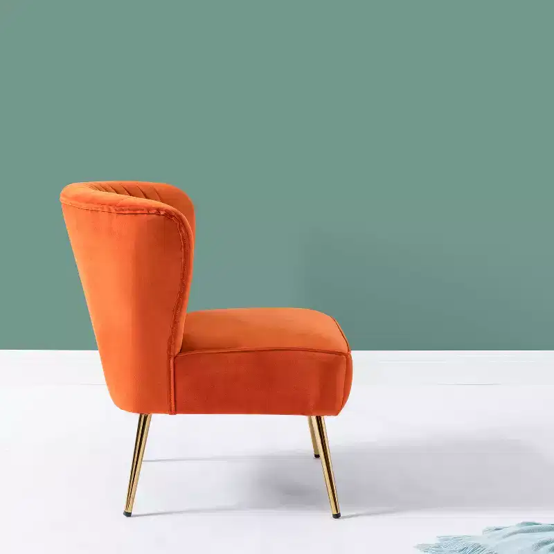 Quentin Velvet Accent Side Chair with Padded Seat Set of 2 | Karat Home