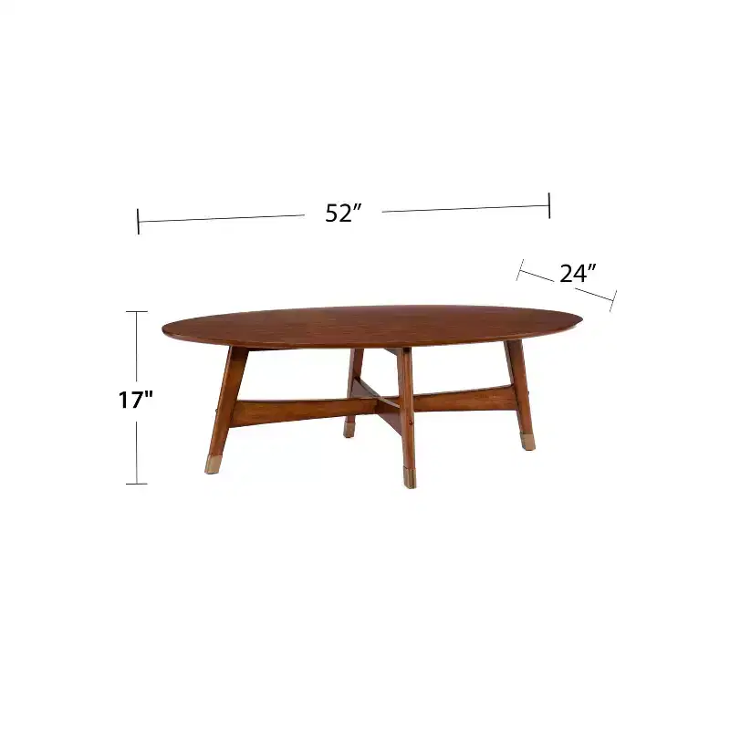 Rhoda Midcentury Modern Coffee Table - Brown - SEI