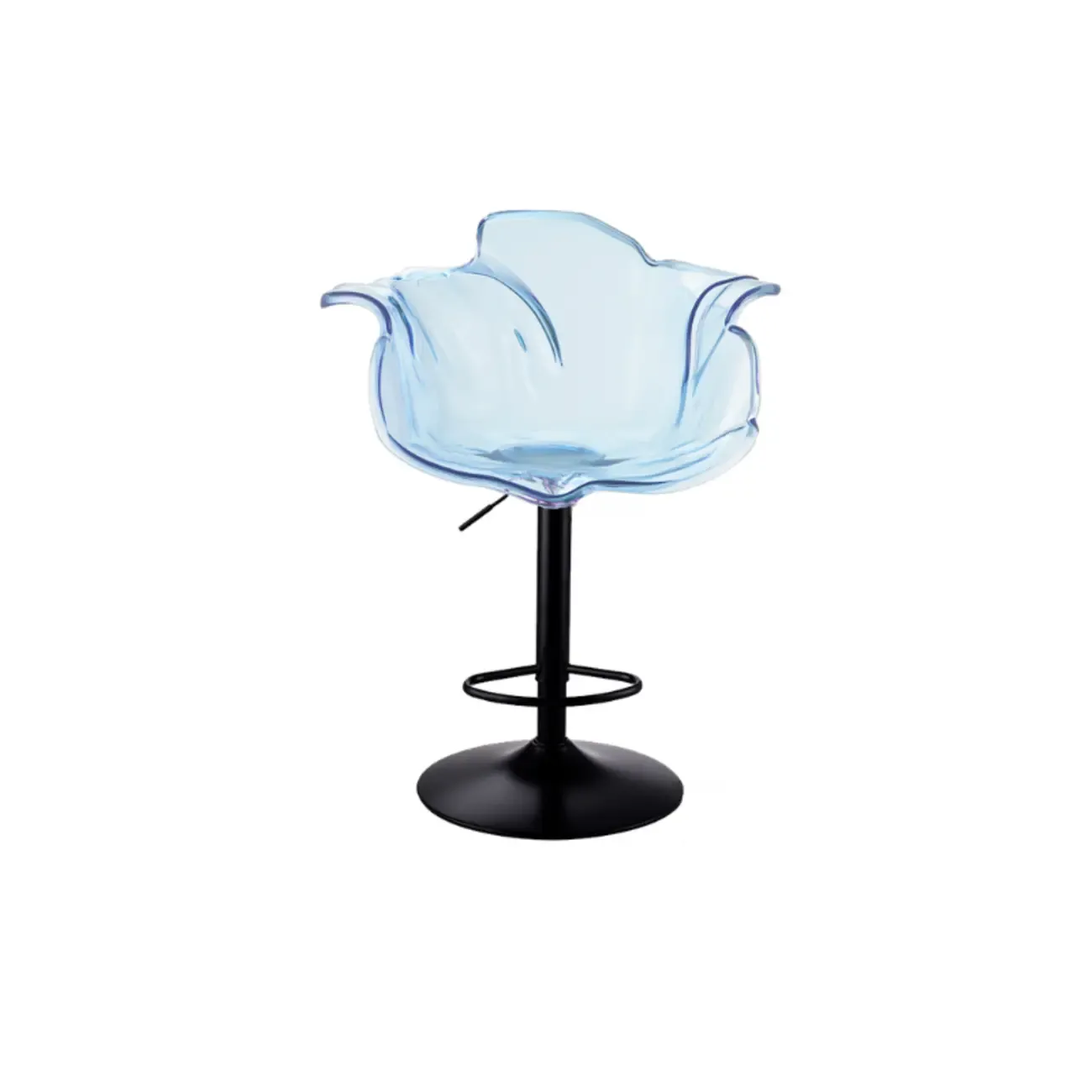 Clear Acrylic Swivel Adjustable Height Bar Stools with Backs