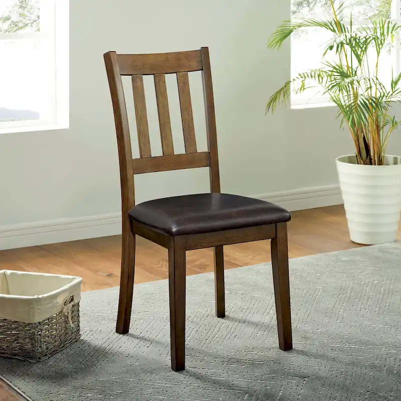 Dohl Transitional Walnut 5-Piece Dining Table Set by Furniture of America