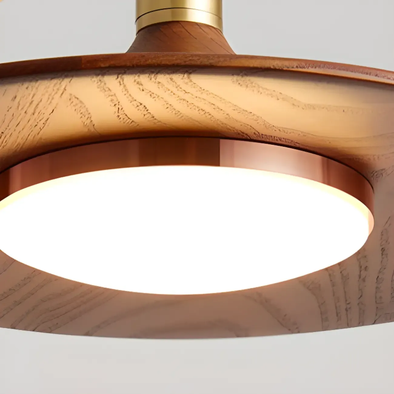 Modern Metal Walnut Acrylic Geometric Pendant Light