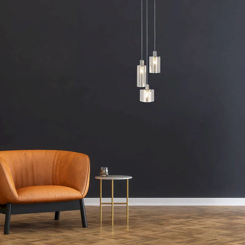 SAFAVIEH Lighting Akila Pendant - 13.8 x13.8 x26.5-80.5  - Grey/Light Grey - 14Wx14Dx81H