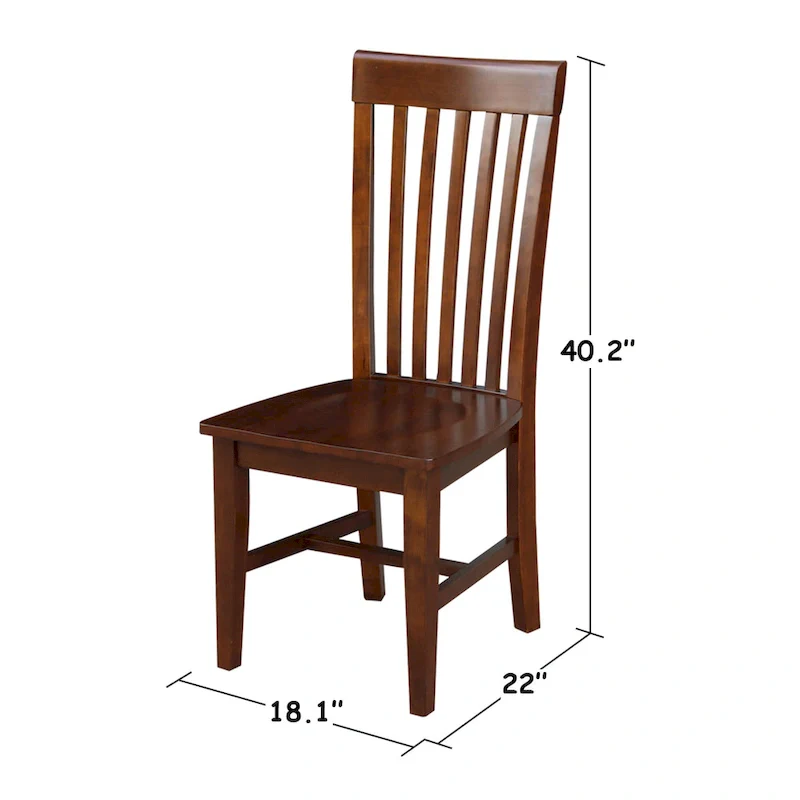 Solid Wood Cosmo Tall Mission Chairs, Set of 2