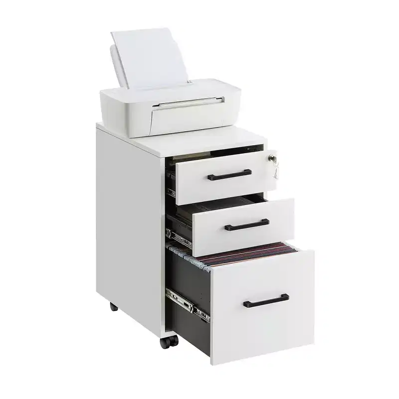 SONGMICS Office File Cabinet with Lock, Pre-Assembled Except Wheels and Handles, for A4