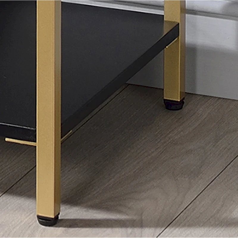 Raven Glam 48-inch Steel 3-Shelf Console Table by Furniture of America