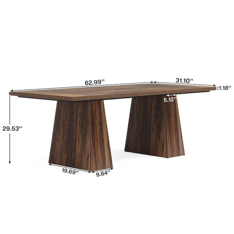 63 Inches Modern Executive Office Desk Large Computer Conference Table