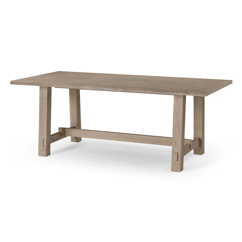 Rectangular Wooden Dining Table (Weathered Black Finish)