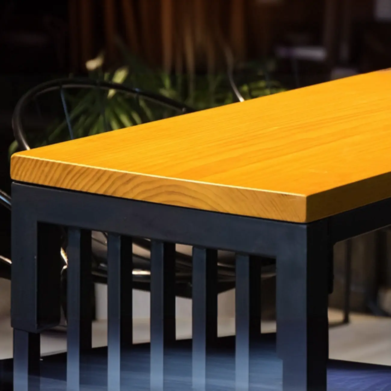Modern Natural Pine Fixed Top Bar Tables