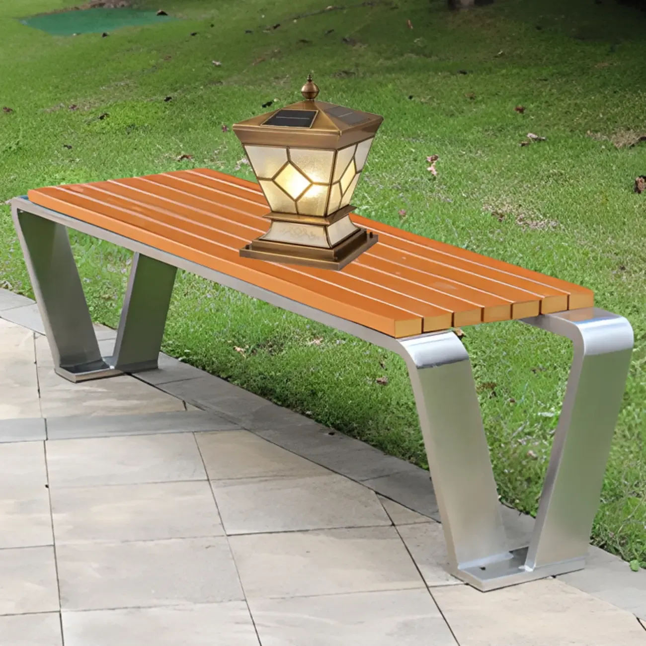 Vintage Bronze Solar Square Outdoor Post Lights