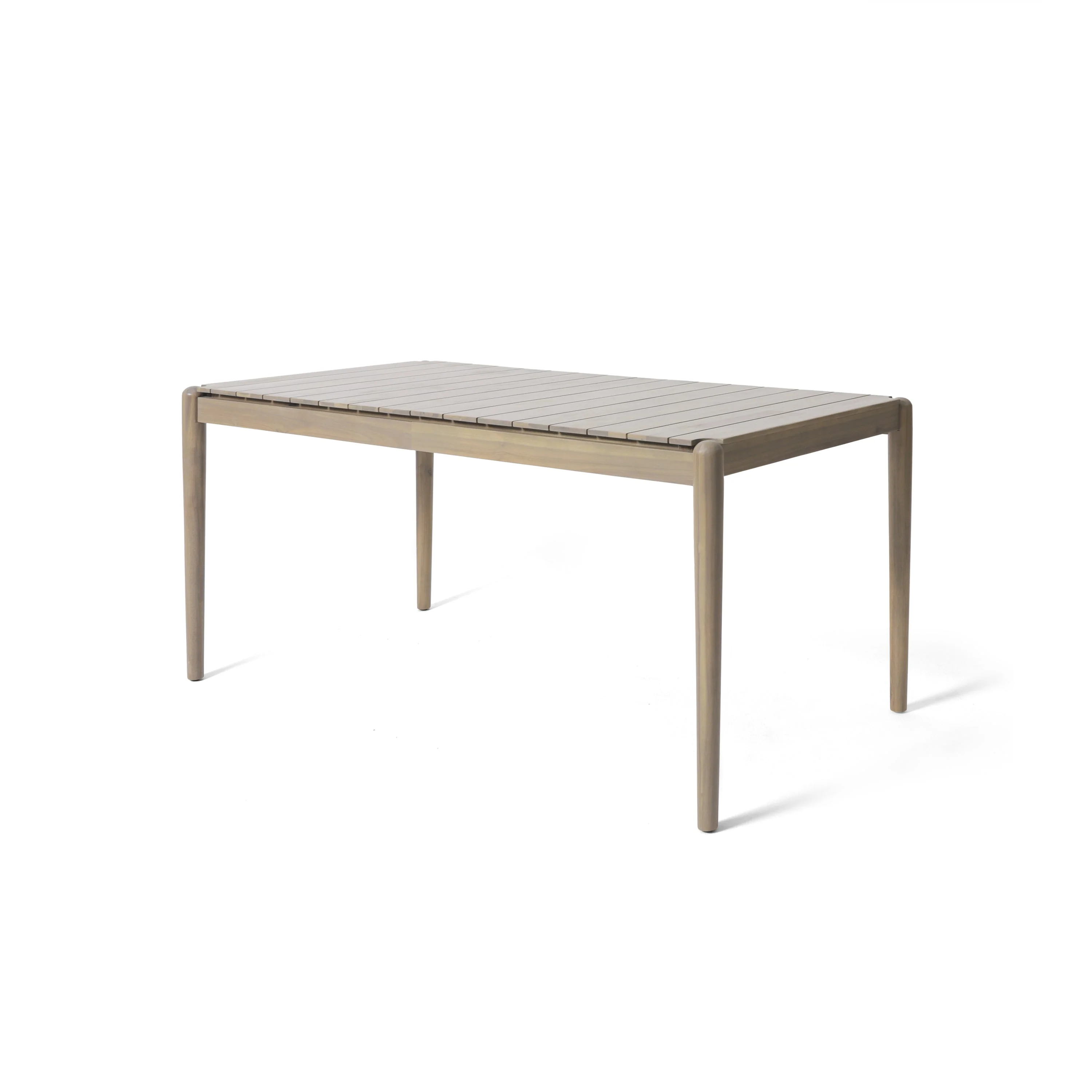Acacia Wood 6 Seater Dining Table, Light Ash
