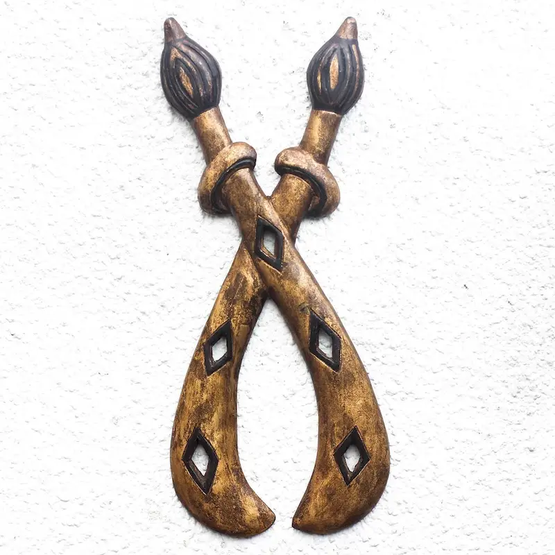Novica Handmade Ohene Sikai Wood Wall Sculpture