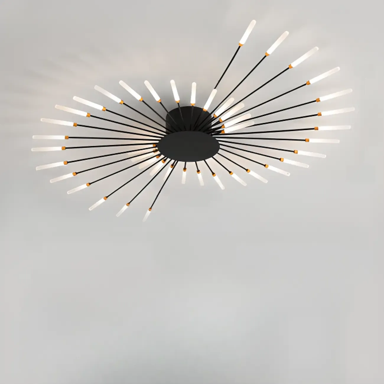 Modern Gold Sunburst LED Flush Mount Ceiling Light