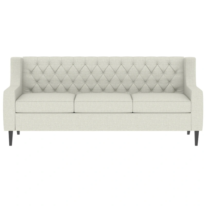 Mid Century Modern Button Tufted Backrest Foam Couches