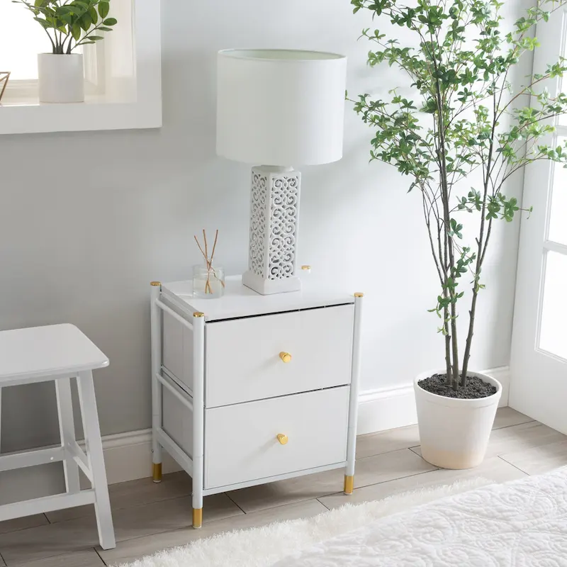 Simplify 2 Drawer Luxury Nightstand