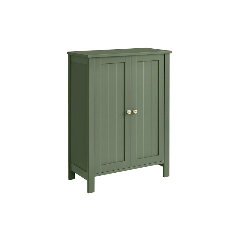 Modern Forest Green Storage Cabinet for Bathroom Adjustable Shelves and Space-Saving Design - 11.8D x 23.6W x 31.5H