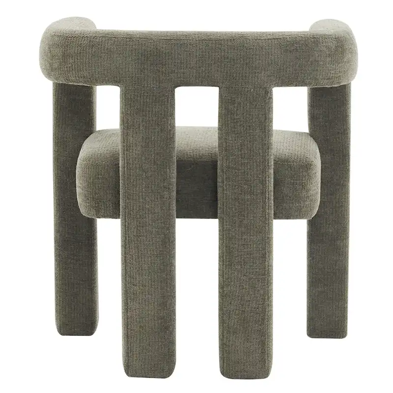 Set of 1 Chic design Barrel shaped Fabric Upholstered Accent Armchair