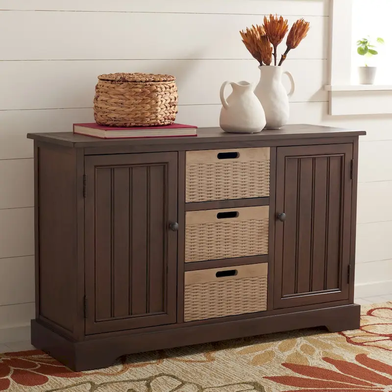 SAFAVIEH Cilla 2-Drawer And 3 Removable Baskets - 39.8 W x 12.5 L x 29.5 H - 41Wx13Dx26H