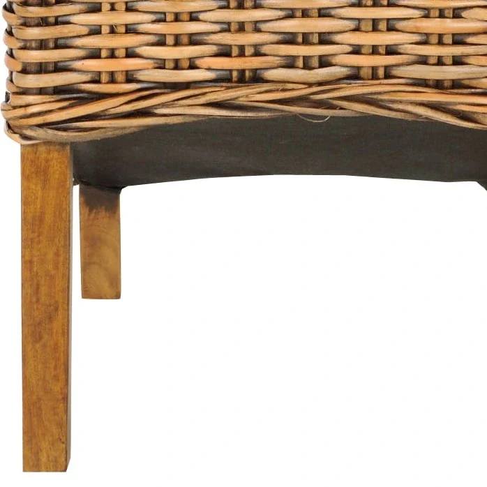 SAFAVIEH Kathi Isla Wicker Brown High Back Dining Chair (Set of 2) - 18.5 x 20.9 x 42.1 - 19Wx21Dx42H