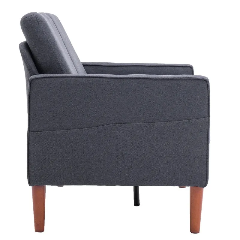 Linen Solid Wood Legs Loveseat