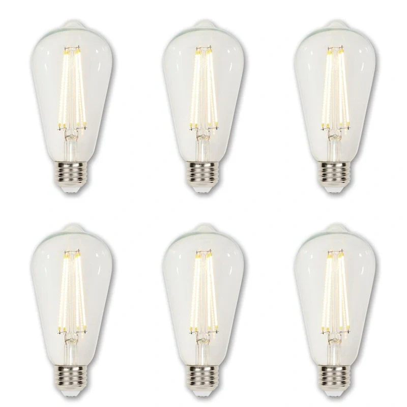 Westinghouse Lighting 6.5-Watt (60-Watt Equivalent) Clear ST20 Dimmable Filament LED Light Bulb, Medium Base