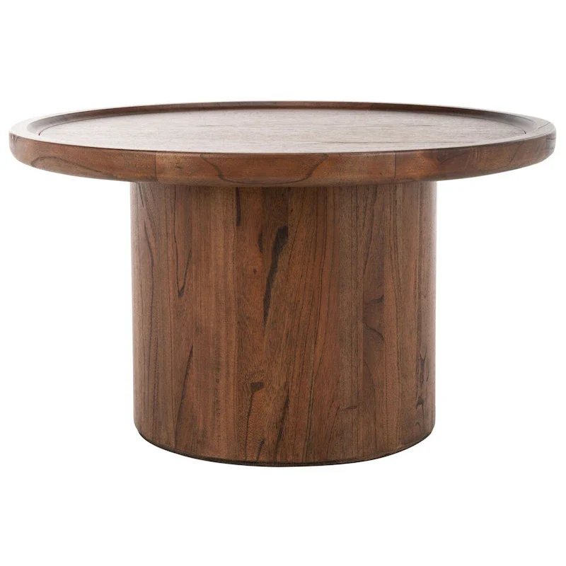 SAFAVIEH Lovey Round Pedestal Coffee Table - Natural. - 28Wx28Dx16H