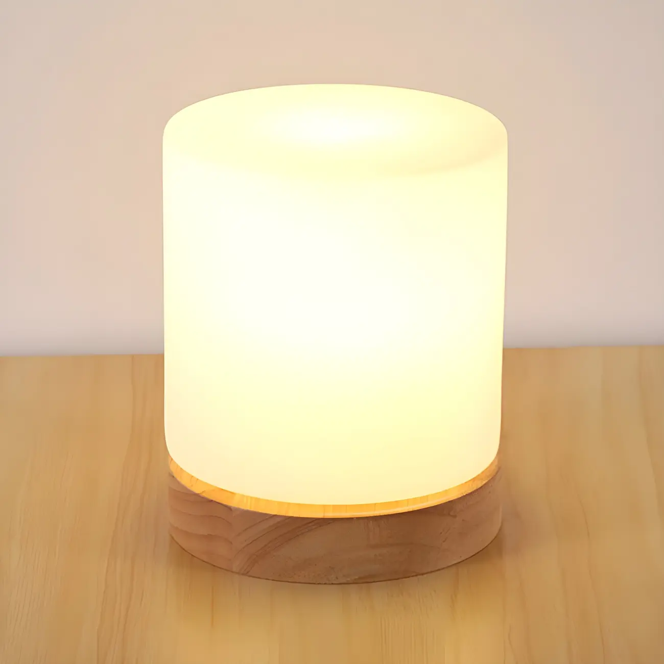 Creative House-Shaped Wooden Bedside Lamp