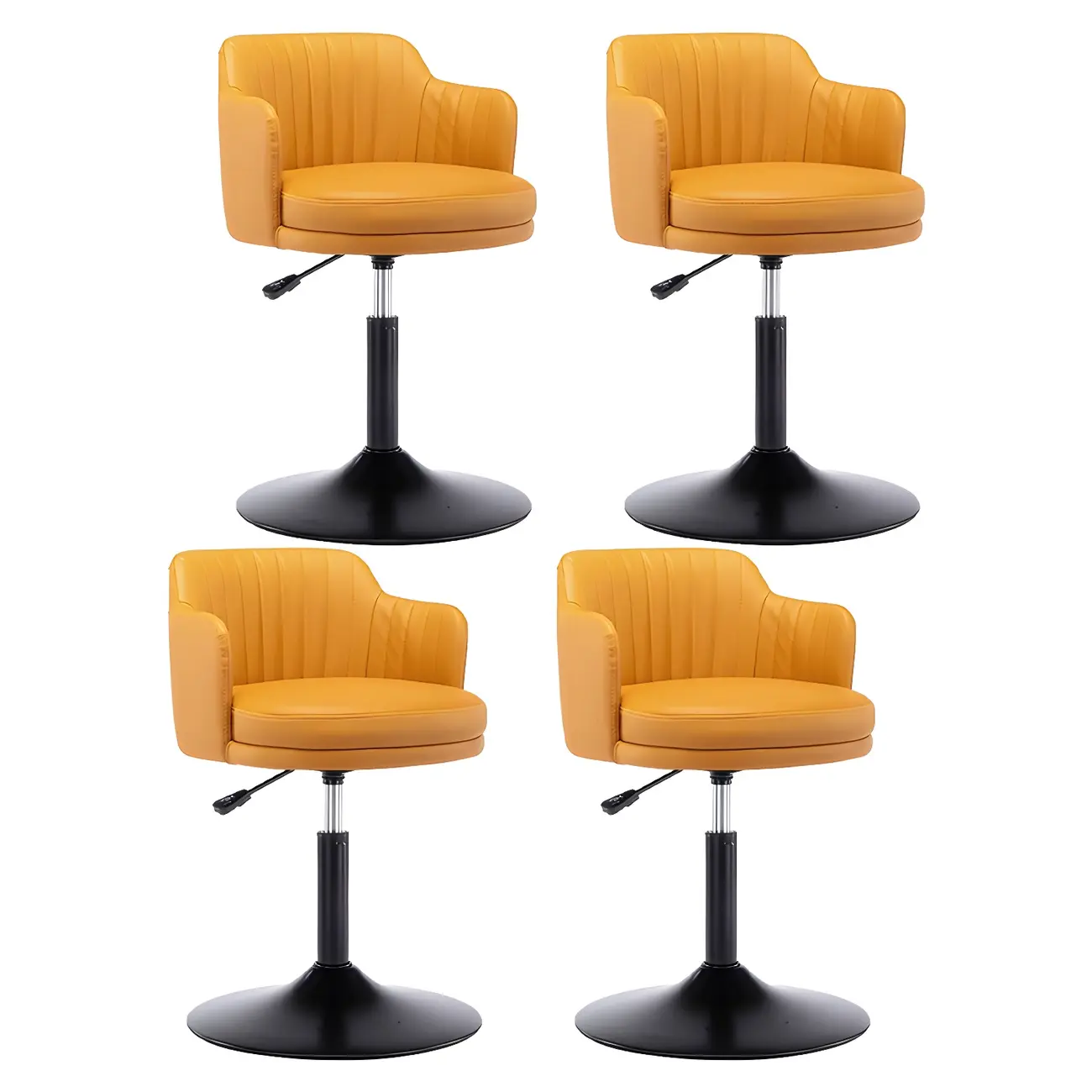 Modern Leather Armrests Swivel Adjustable Bar Stool