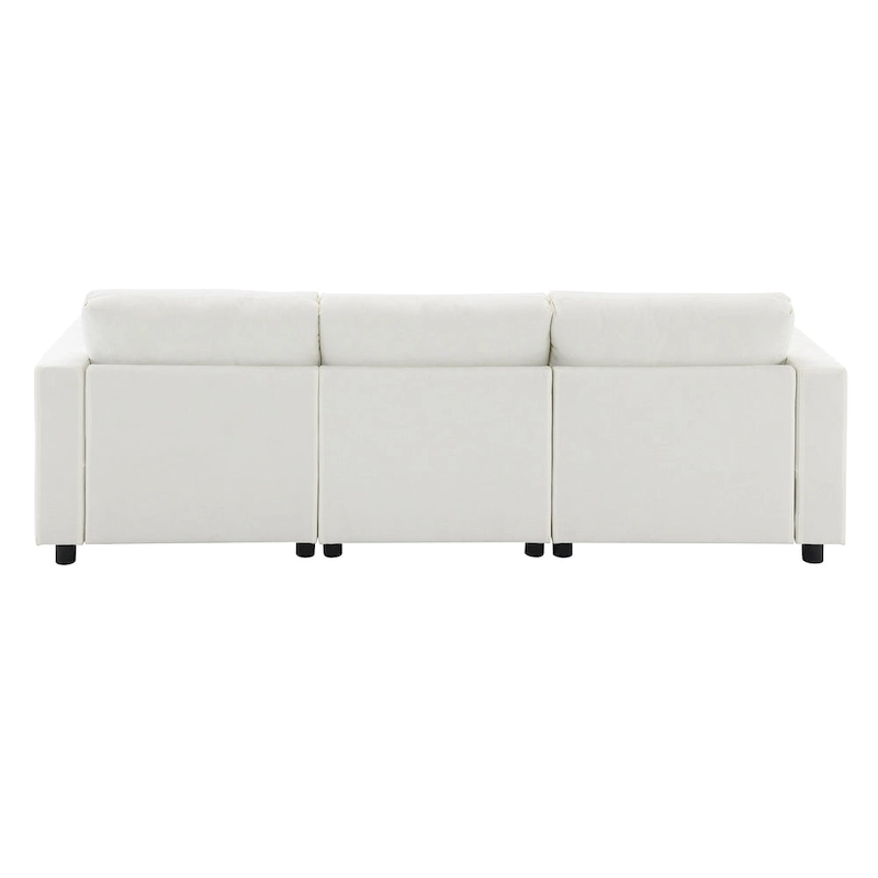 U Shaped Chenille Modular Sectional Cloud Sofa with 2 Ottoman, Pillows