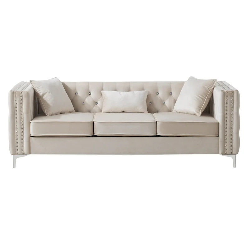 Paige Tufted Velvet Sofa