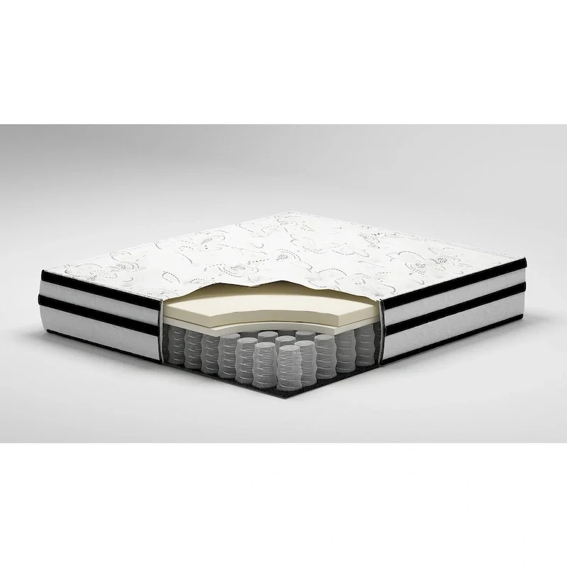 Signature Design by Ashley Chime 10 Inch Hybrid Black/White 2-Piece Mattress Package