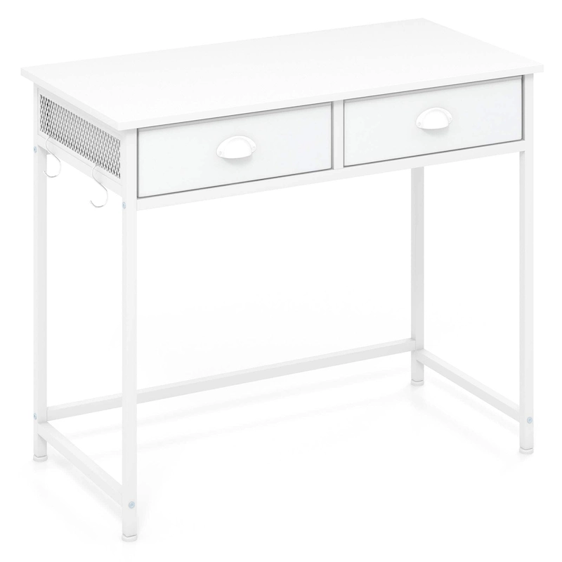 Costway Space Saving Home Computer Desk with 2 Fabric Drawers 4 - See Details